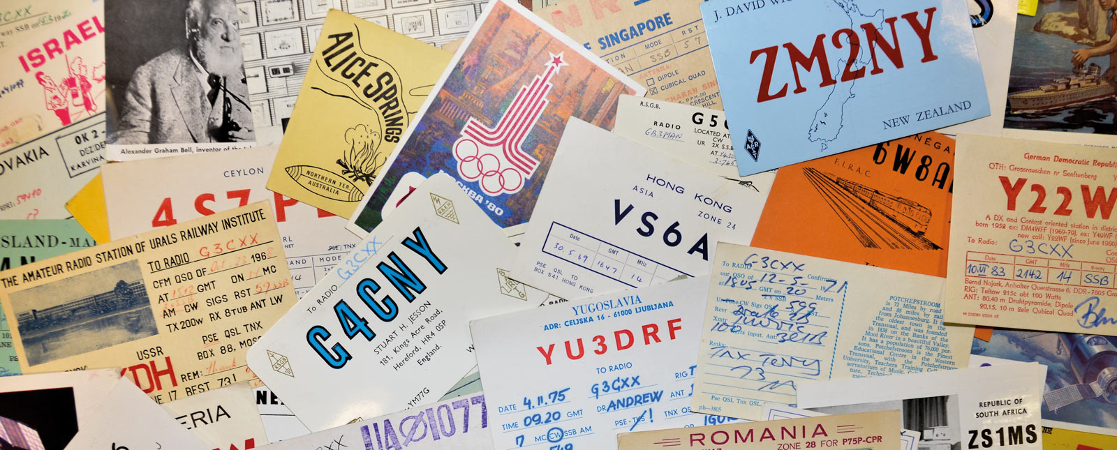 Selection of QSL postcards