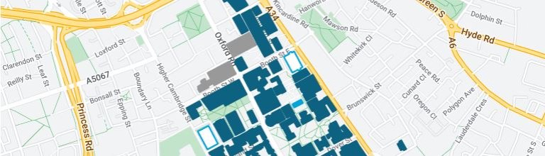 Interactive map of The University of Manchester.
