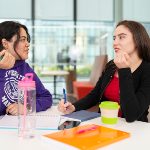 Two students studying.