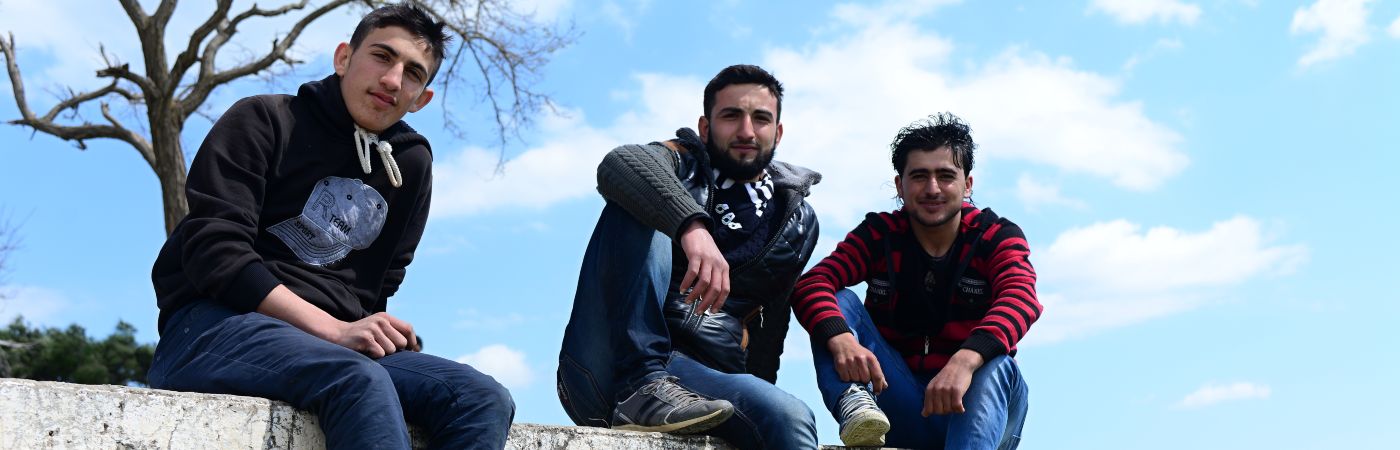 Syrian (Kurdish) people in refugee camp in Kilis