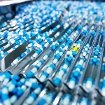 drug capsules on the production line