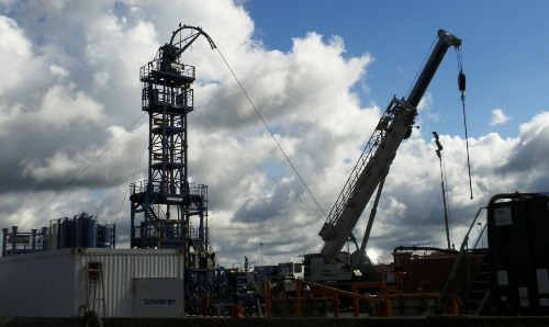 Fracking at Shale Gas plant