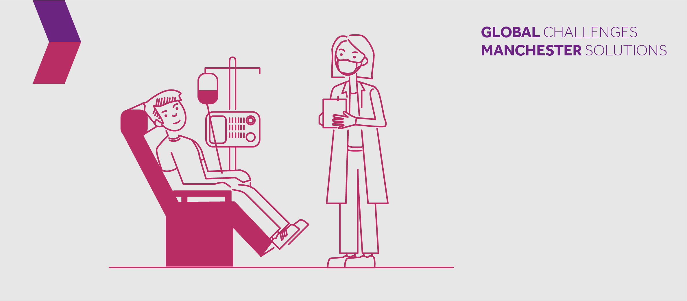 A doctor attending to a patient sat back in a chair. 