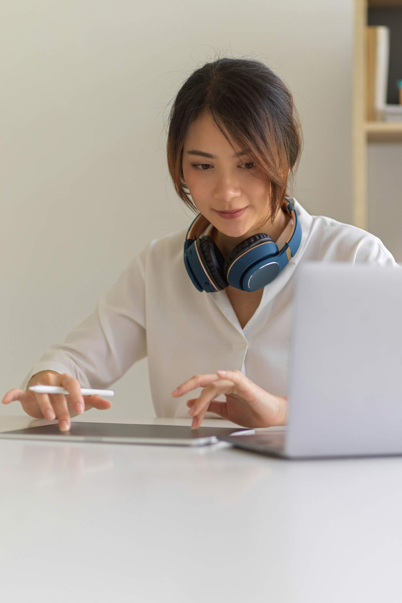 Woman on a laptop