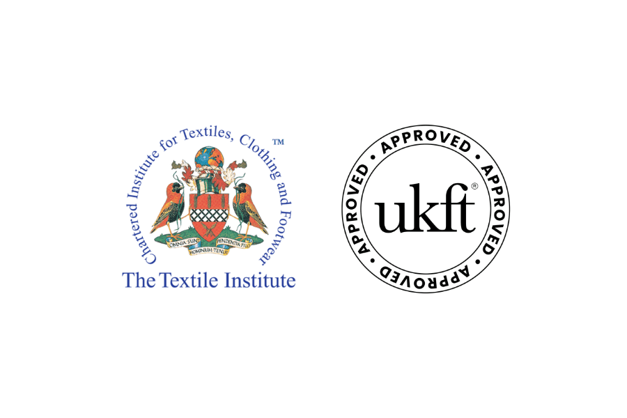 the textile institute logo and ukft logo