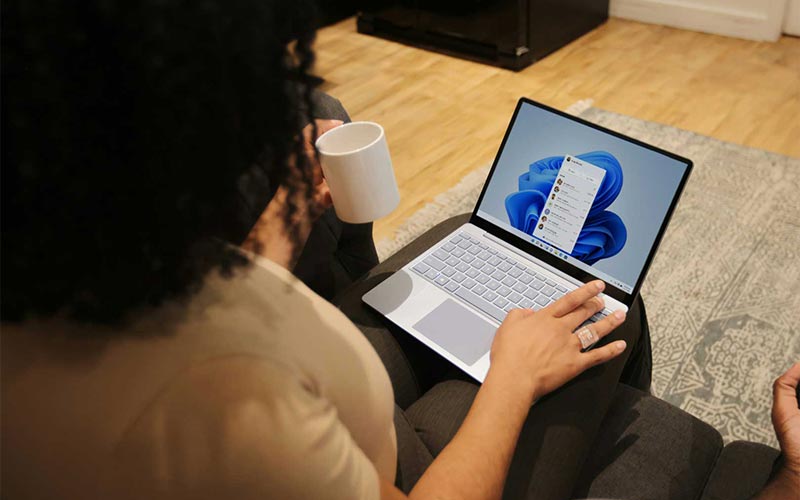 Person on a laptop