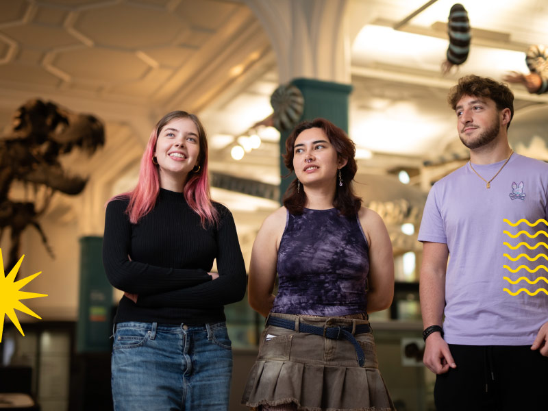 Group of students in the Manchester Museum