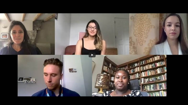 YouTube thumbnail of interviews with a panel of graduate students
