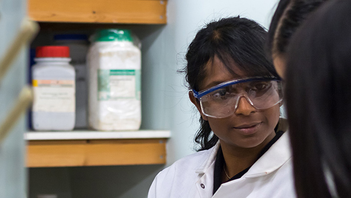 Students working in a Materials Science lab.