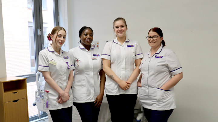 Four Midwifery students.