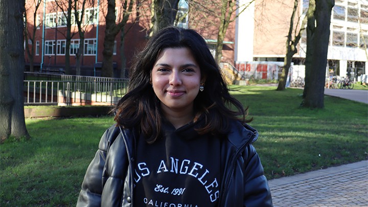 A public health student on the Manchester campus.
