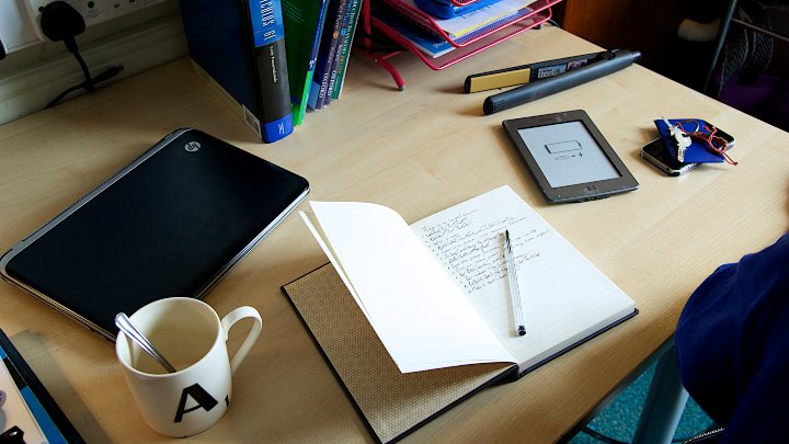 An accommodation desk in halls