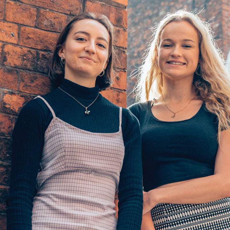 Two smiling women 