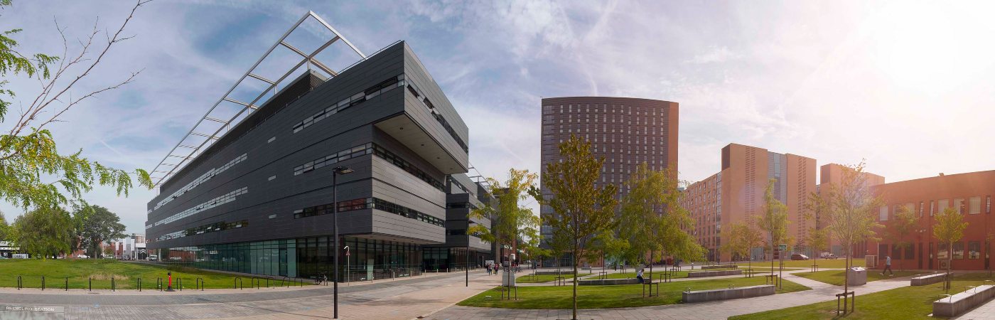 Panoramic shot of the Alan Turing Building